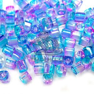 10g Toho Cube Beads Y423 HYBRID Pink Blue 4mm beads mouse