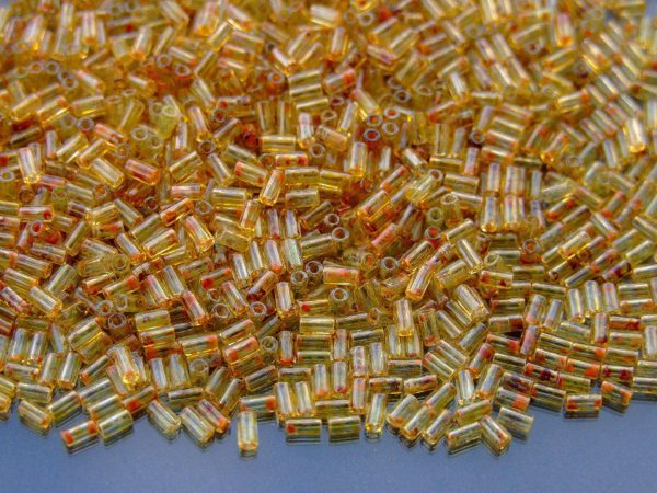 10g Toho Bugle Beads Y301 Hybrid Natural Picasso 3mm