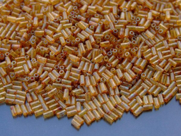 10g Toho Bugle Beads Y301F HYBRID Fr. Natural Picasso 3mm