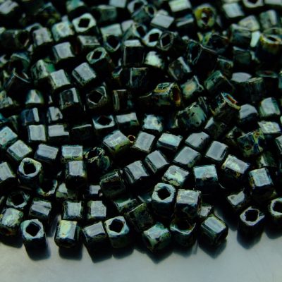10g Y302 HYBRID Jet Picasso Toho Cube Seed Beads 4mm Michael's UK Jewellery