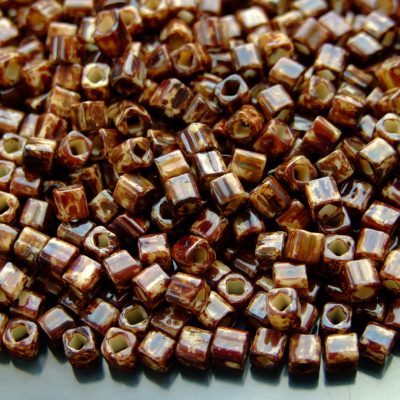 10g Y306 HYBRID Light Beige Picasso Toho Cube Seed Beads 4mm Michael's UK Jewellery