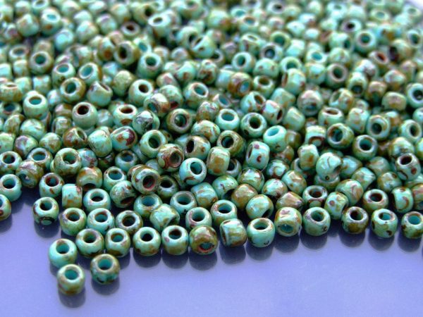 10g Y307 HYBRID Turquoise Picasso Toho Seed Beads 6/0 4mm Michael's UK Jewellery