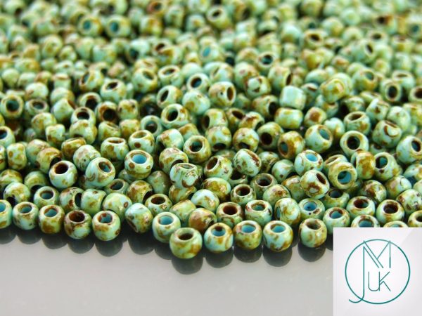 10g Y309 HYBRID Picasso Opaque Cornflower Toho Seed Beads 6/0 4mm Michael's UK Jewellery