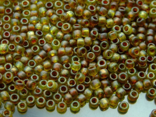 10g Y315F HYBRID Transparent Frosted Lime Green Picasso Toho Seed Beads 6/0 4mm Michael's UK Jewellery