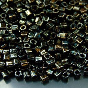 10g Y503 HYBRID Antiqued Metallic Black Toho Cube Seed Beads 4mm Michael's UK Jewellery