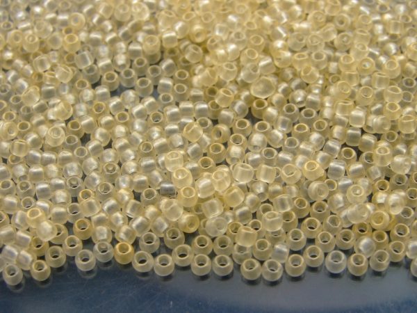 TOHO Seed Beads Y631 HYBRID Light Sueded Gold Light Lame 8/0 beads mouse