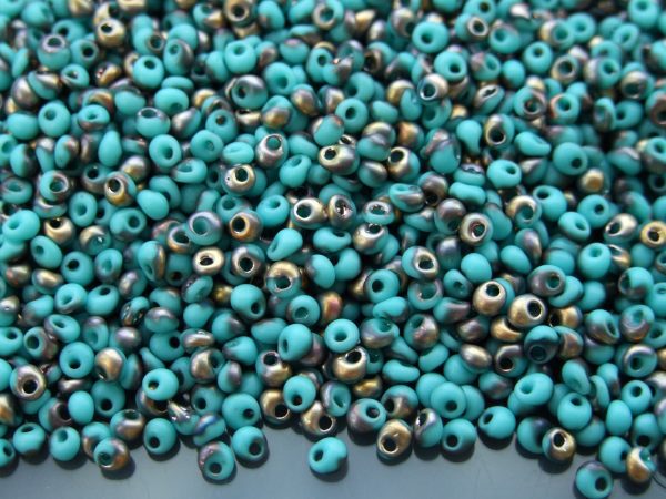 10g Y857F HYBRID Apollo Frosted Turquoise Toho 3mm Magatama Seed Beads Michael's UK Jewellery