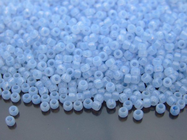 Toho Seed Beads YPS0024 HYBRID Color Trends Milky Airy Blue 8/0 beads mouse