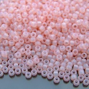 TOHO Seed Beads YPS0026 HYBRID ColorTrends Milky Pale Dogwood 8/0 beads mouse