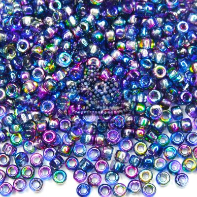 10g 6/0 MATUBO Magic Line Blue Pink 4mm Seed Beads