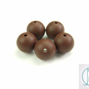 10x 15mm Round Silicone Beads Brown Michael's UK Jewellery