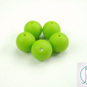 10x 15mm Round Silicone Beads Green/Chartreuse Michael's UK Jewellery