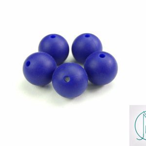 10x 15mm Round Silicone Beads Navy Blue Michael's UK Jewellery