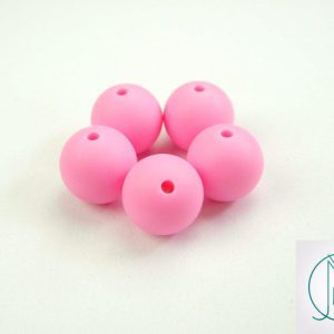 10x 15mm Round Silicone Beads Pink Michael's UK Jewellery