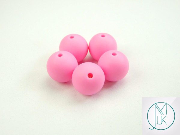 10x 15mm Round Silicone Beads Pink Michael's UK Jewellery