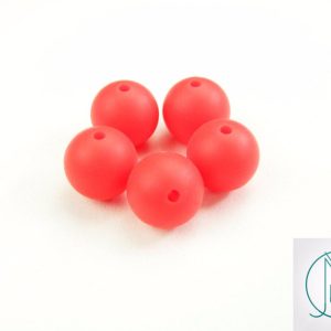 10x 15mm Round Silicone Beads Red Michael's UK Jewellery