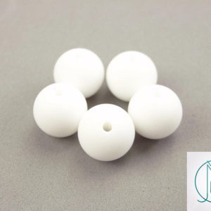 10x 15mm Round Silicone Beads White Michael's UK Jewellery