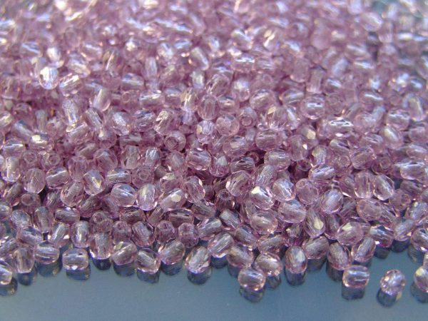 120+ Fire Polished Beads 3mm Amethyst Michael's UK Jewellery
