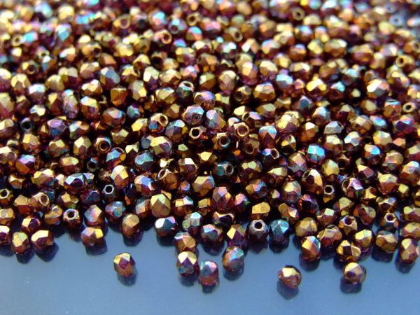 120+ Fire Polished Beads 3mm Crystal Bronze Vega Michael's UK Jewellery