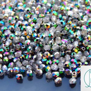 120+ Fire Polished Beads 3mm Crystal Vitral Michael's UK Jewellery