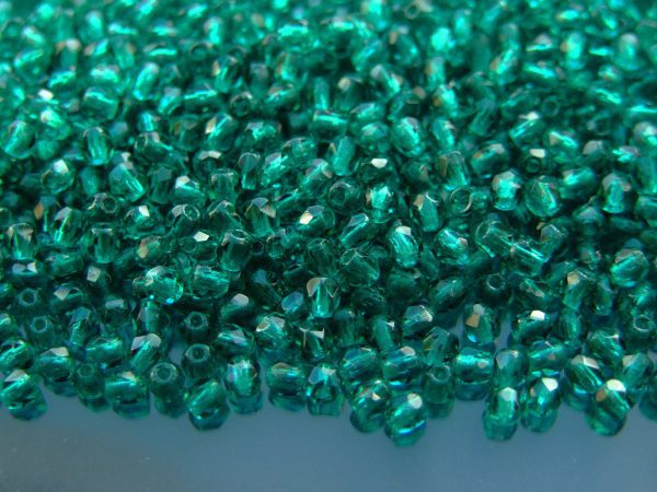 120+ Fire Polished Beads 3mm Dark Emerald Michael's UK Jewellery