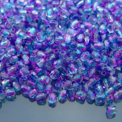 120+ Fire Polished Beads 3mm Dual Coated Pink Blue Michael's UK Jewellery