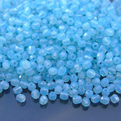 120+ Fire Polished Beads 3mm Milky Aquamarine Michael's UK Jewellery