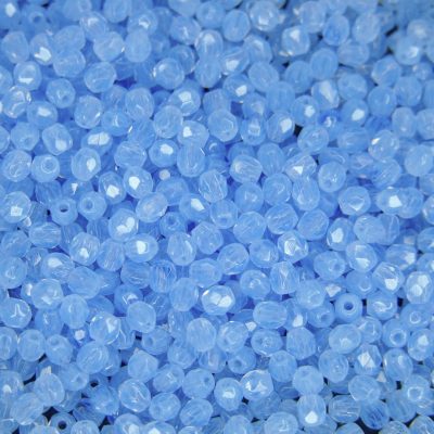 120+ Fire Polished Beads 3mm Milky Sapphire Michael's UK Jewellery