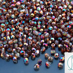 120+ Fire Polished Beads 3mm Vitex - Crystal Michael's UK Jewellery