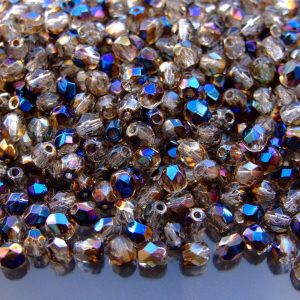 120+ Fire Polished Beads 4mm Blue Iris Crystal Michael's UK Jewellery