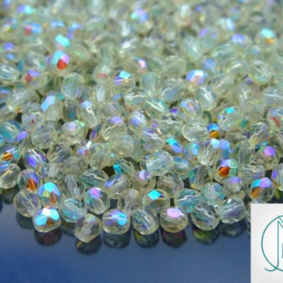 120+ Fire Polished Beads 4mm Citrine Yellow AB Michael's UK Jewellery