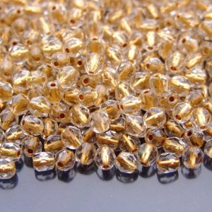 120+ Fire Polished Beads 4mm Crystal Copper Lined Michael's UK Jewellery