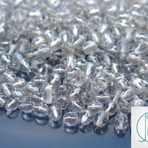 120+ Fire Polished Beads 4mm Crystal - Silver Lined Michael's UK Jewellery