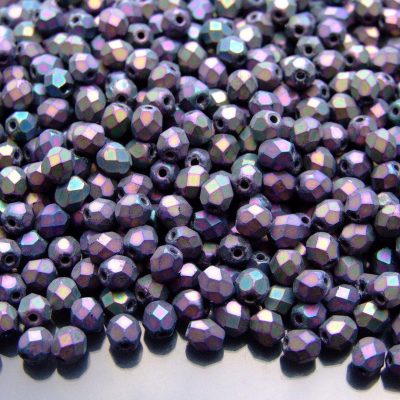 120+ Fire Polished Beads 4mm Matte Iris Purple Michael's UK Jewellery