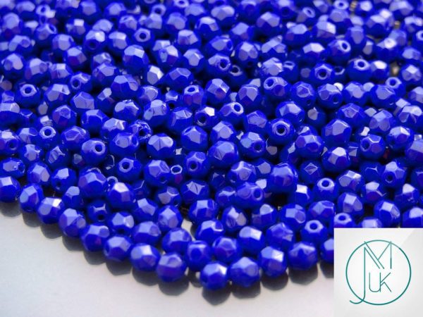 120+ Fire Polished Beads 4mm Navy Blue Michael's UK Jewellery