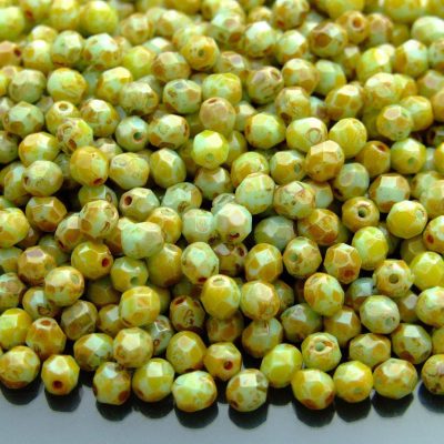 120+ Fire Polished Beads 4mm Opaque Pale Turquoise Picasso Michael's UK Jewellery