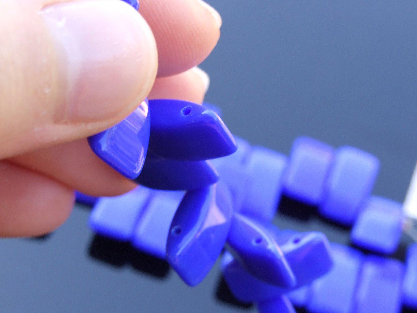 15x Carrier Beads 9x17mm Blue Michael's UK Jewellery