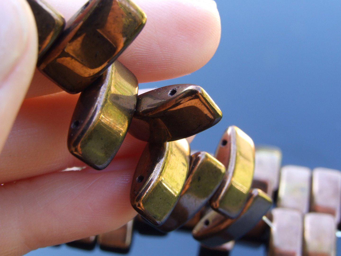 15x Carrier Beads 9x17mm Bronze Michael's UK Jewellery