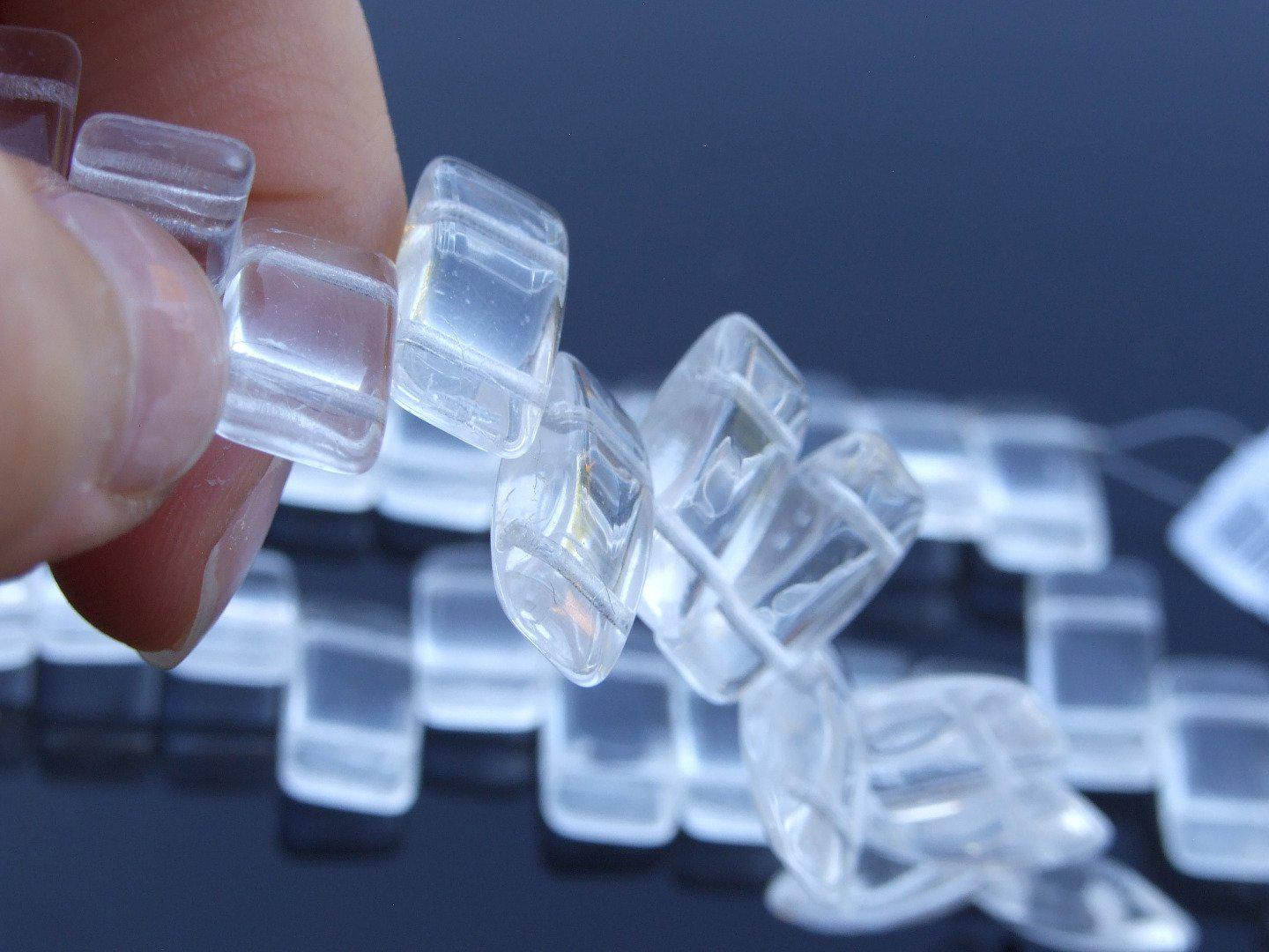 15x Carrier Beads 9x17mm Crystal Michael's UK Jewellery