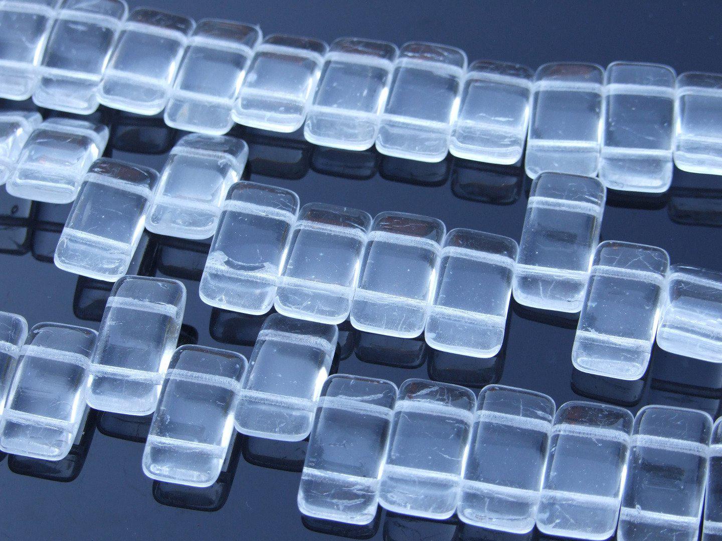 15x Carrier Beads 9x17mm Crystal Michael's UK Jewellery