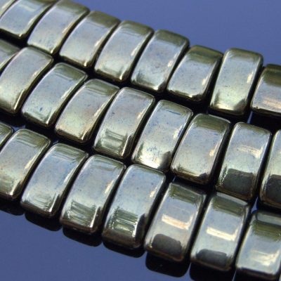 15x Carrier Beads 9x17mm Green Dark Bronze Luster Michael's UK Jewellery