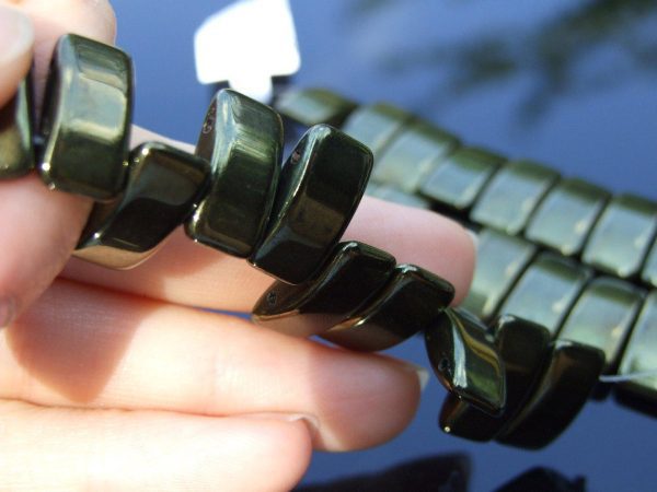 15x Carrier Beads 9x17mm Green Dark Bronze Luster Michael's UK Jewellery
