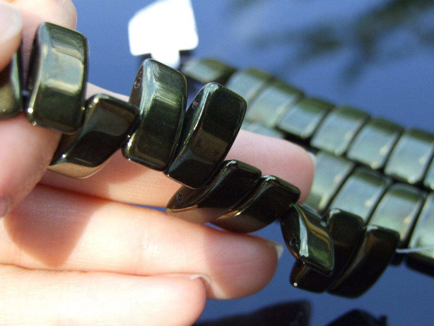 15x Carrier Beads 9x17mm Green Dark Bronze Luster Michael's UK Jewellery
