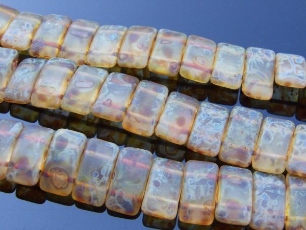 15x Carrier Beads 9x17mm Travertine Michael's UK Jewellery