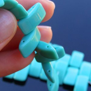 15x Carrier Beads 9x17mm Turquoise Green Michael's UK Jewellery