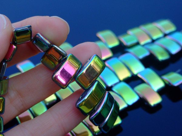 15x Carrier Beads 9x17mm Vitrail Michael's UK Jewellery
