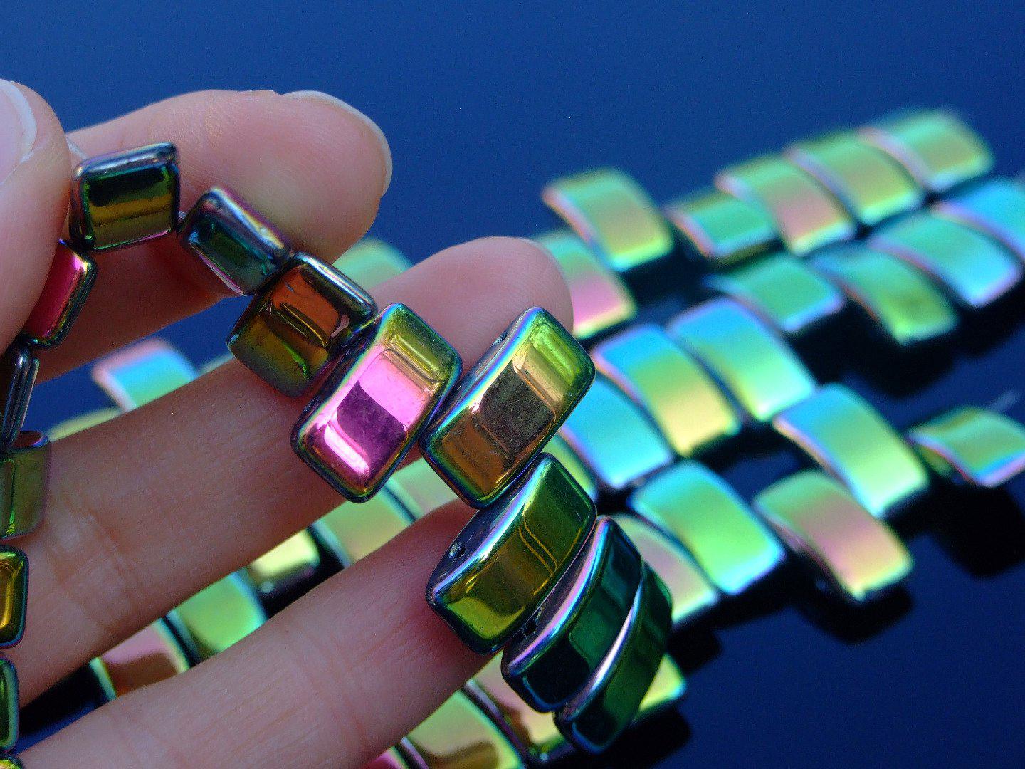 15x Carrier Beads 9x17mm Vitrail Michael's UK Jewellery