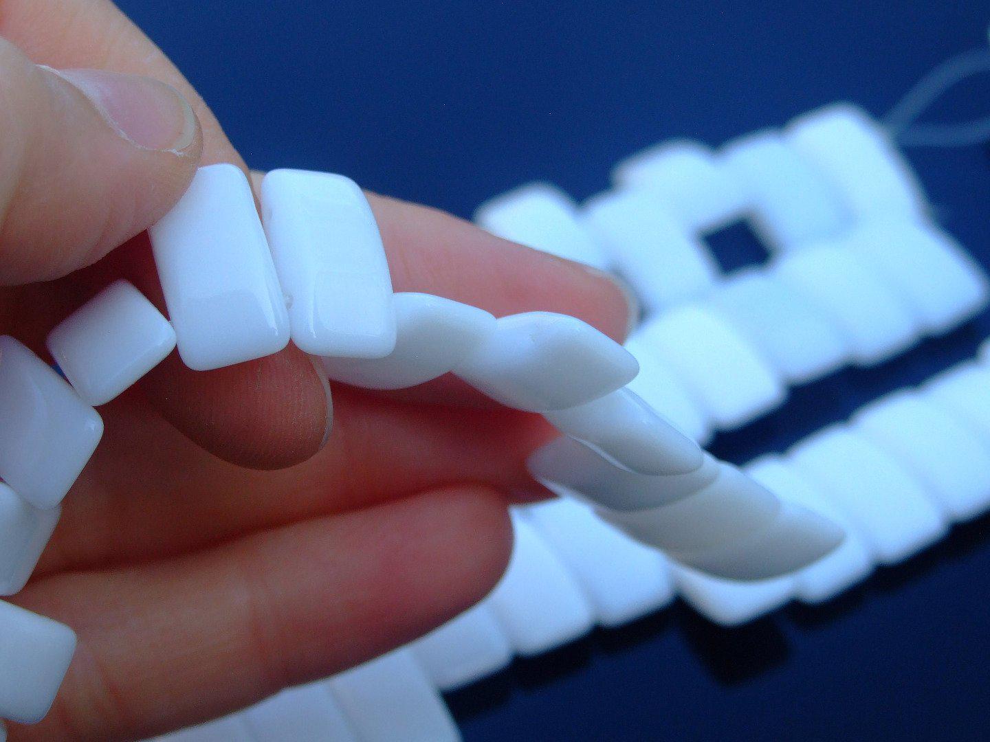 15x Carrier Beads 9x17mm White Michael's UK Jewellery