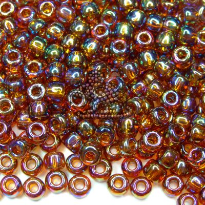 TOHO Seed Beads 177 Transparent Smoky Topaz Rainbow 3/0 beads mouse