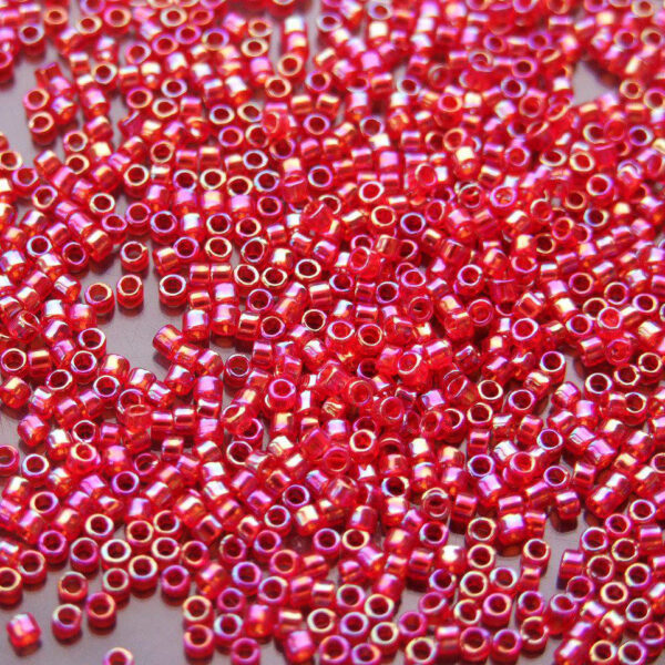 165B Transparent Siam Ruby Rainbow beadsmouseco.uk 01